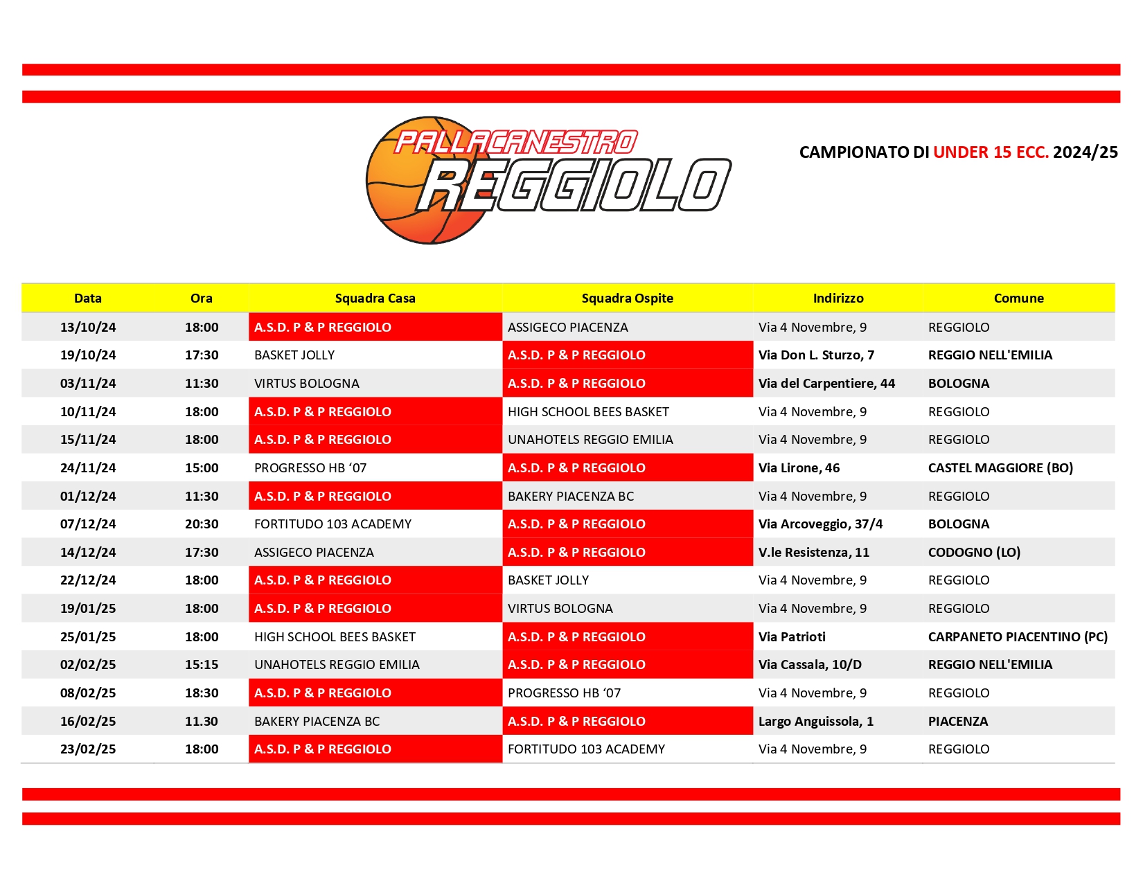 Calendario under15