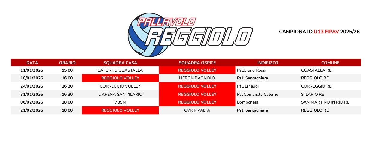 Calendario U14